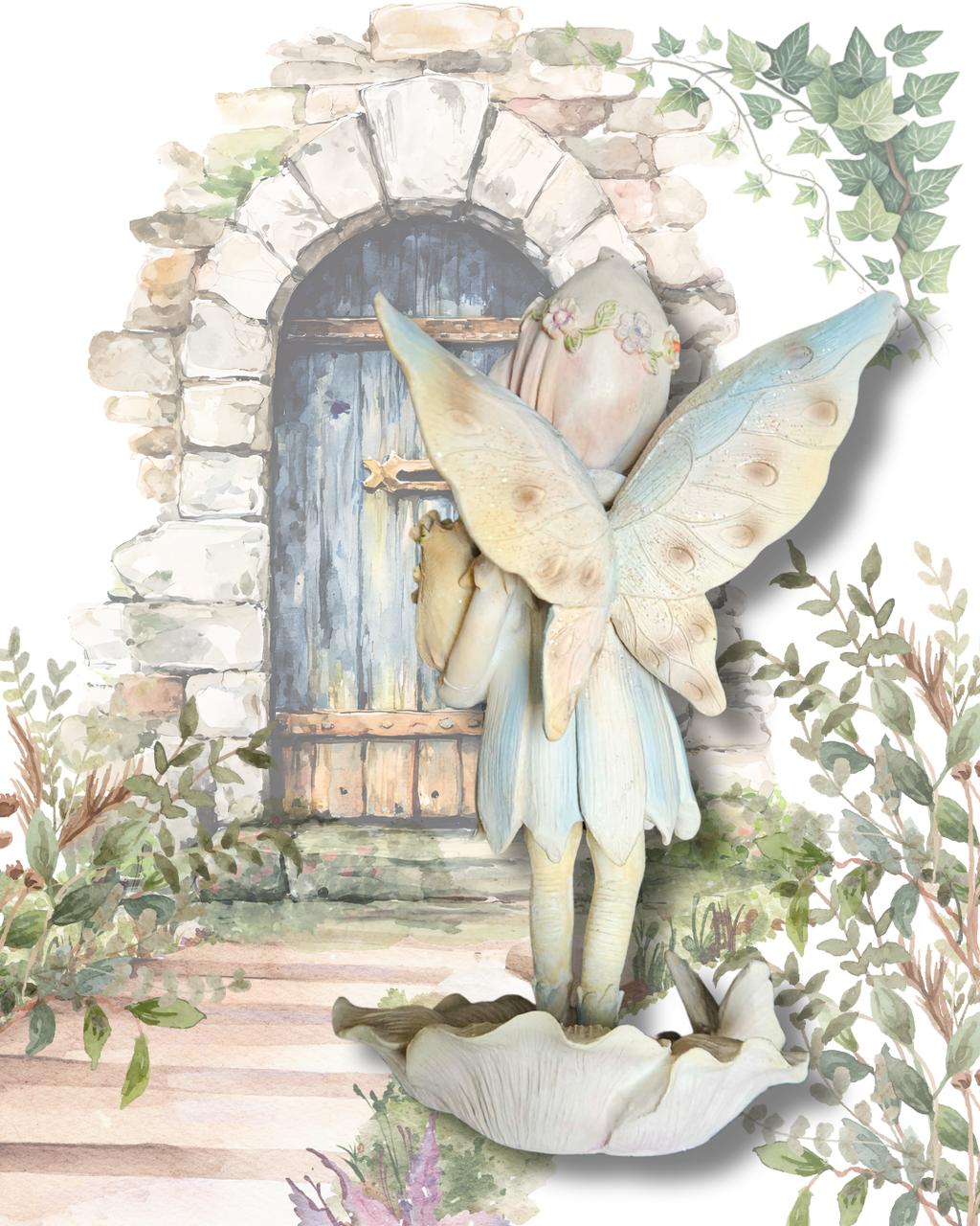 19cm Fairy Garden Ornament | Whimsical Woodland Fairy Figurine | Indoor Outdoor Décor