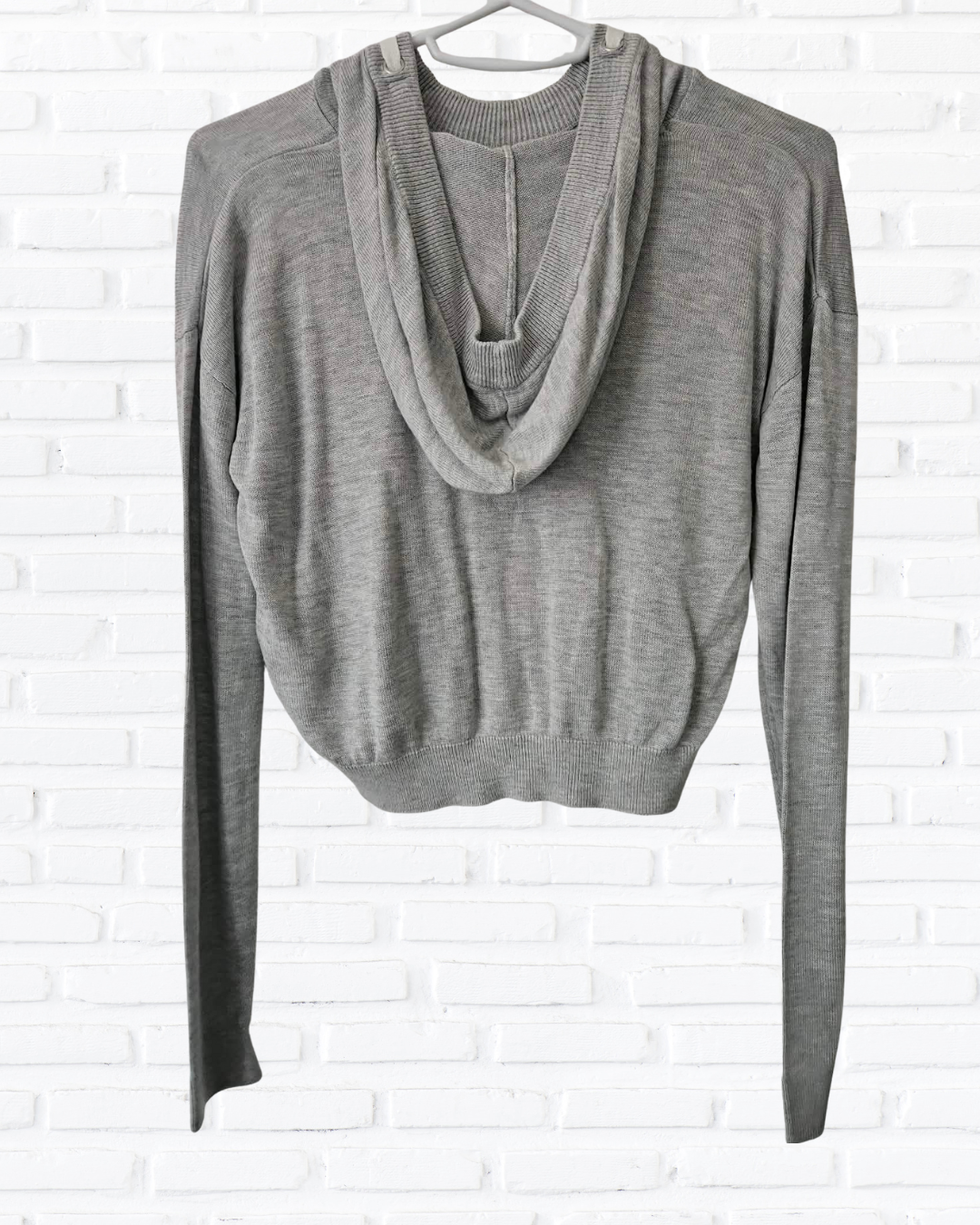 H&M Girls Knit Hoodie Jumper – Size 11–12 Grey