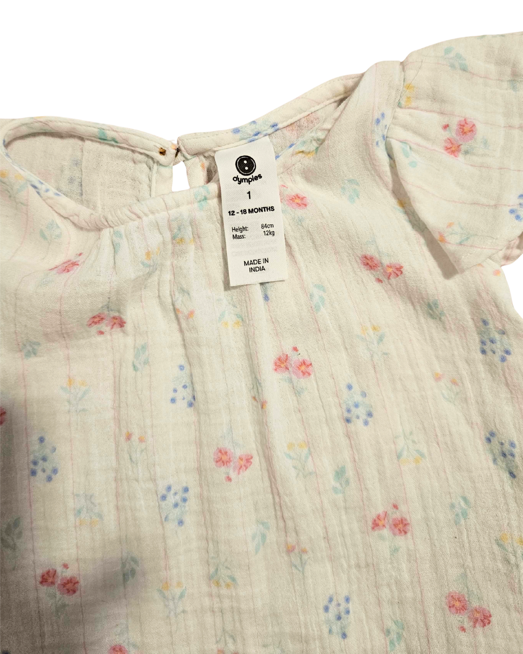 2-Piece Floral Baby Set – Size 1 | Summer Top & Shorts | Lightweight Linen-Style