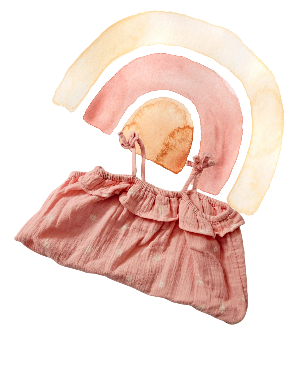 Baby Floral Romper – Pink Flower Print, Size 0