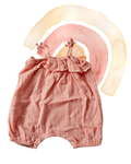 Baby Floral Romper – Pink Flower Print, Size 0