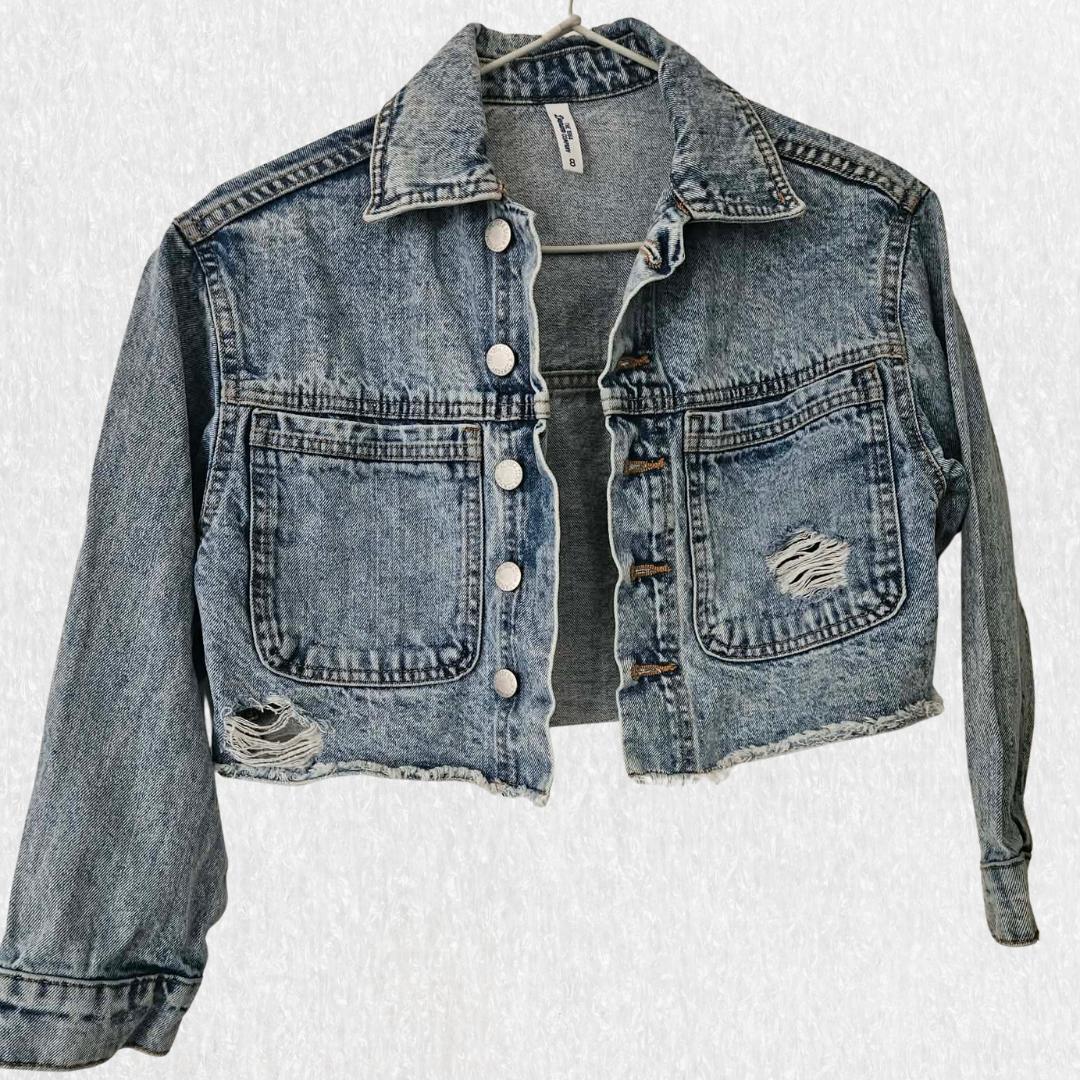 Girls Denim Jacket – Size 8 Classic Blue