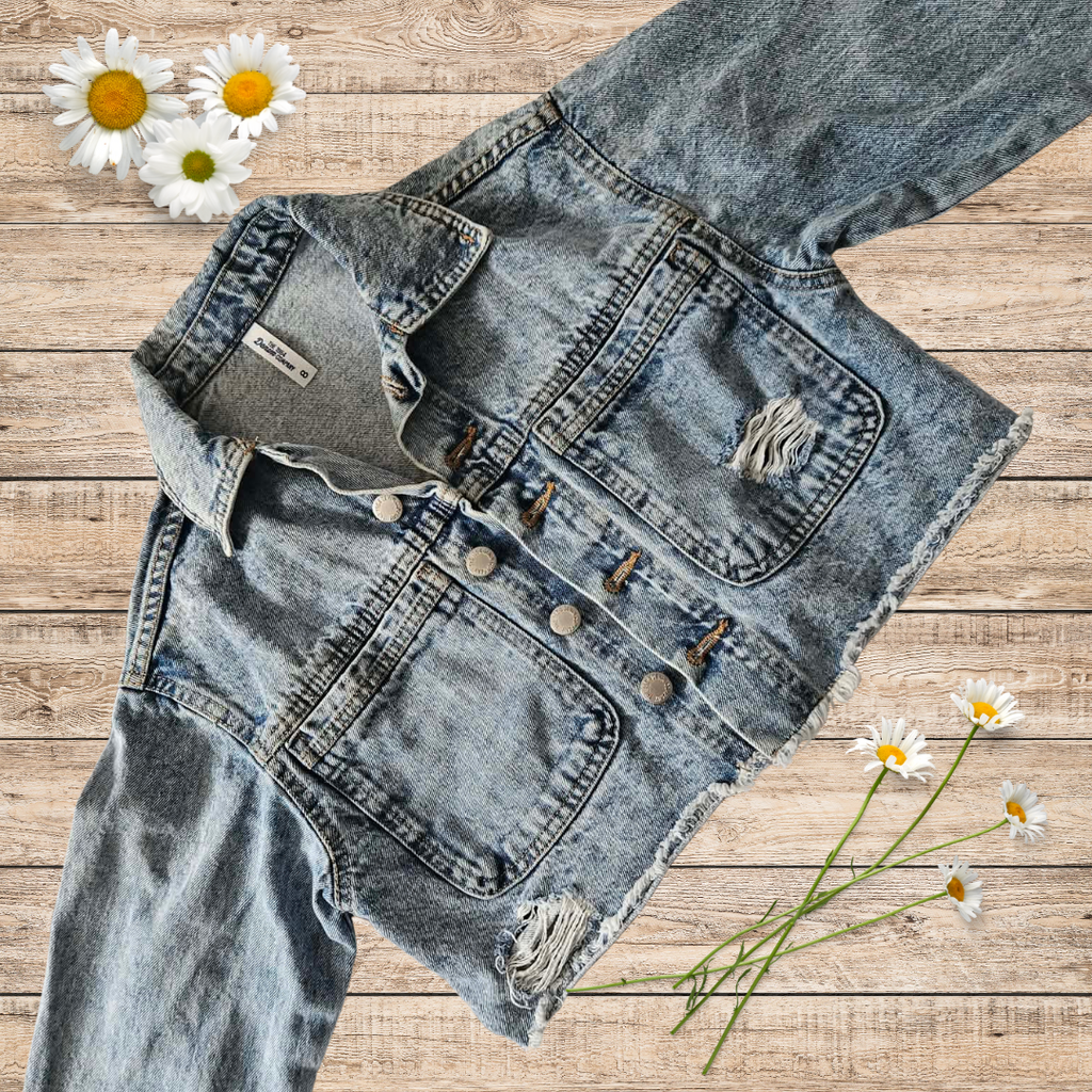 Girls Denim Jacket – Size 8 Classic Blue
