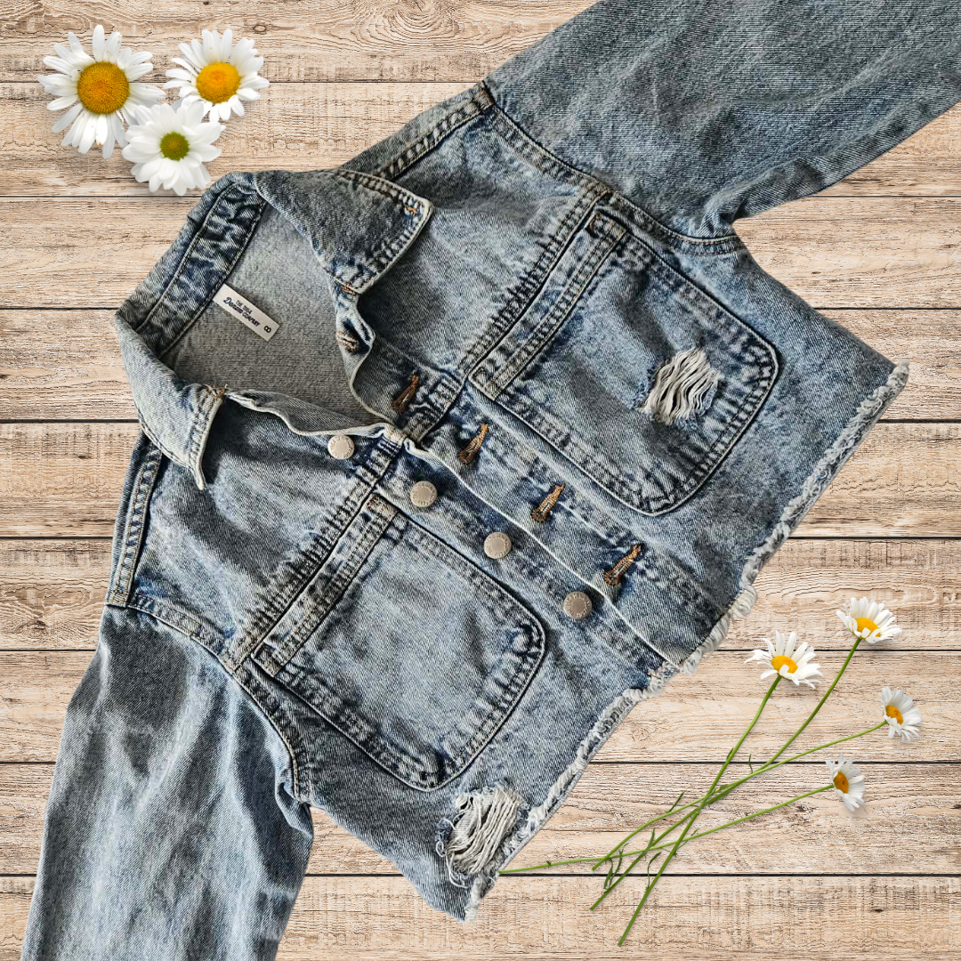 Girls Denim Jacket – Size 8 Classic Blue