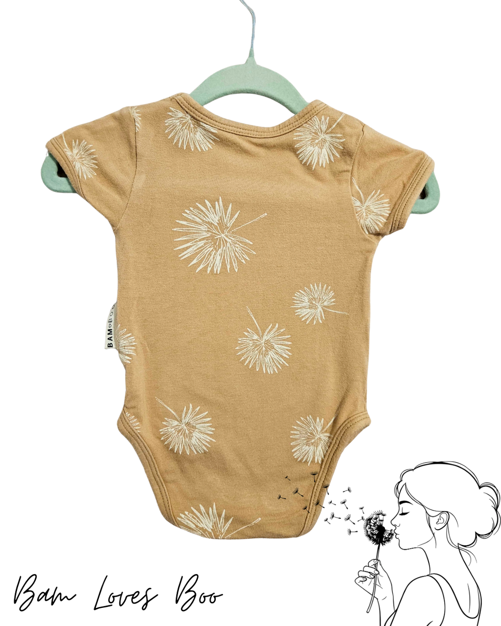 Bam Loves Boo Bamboo Baby Bodysuit – 0–3 Months | Unisex | Organic & Soft