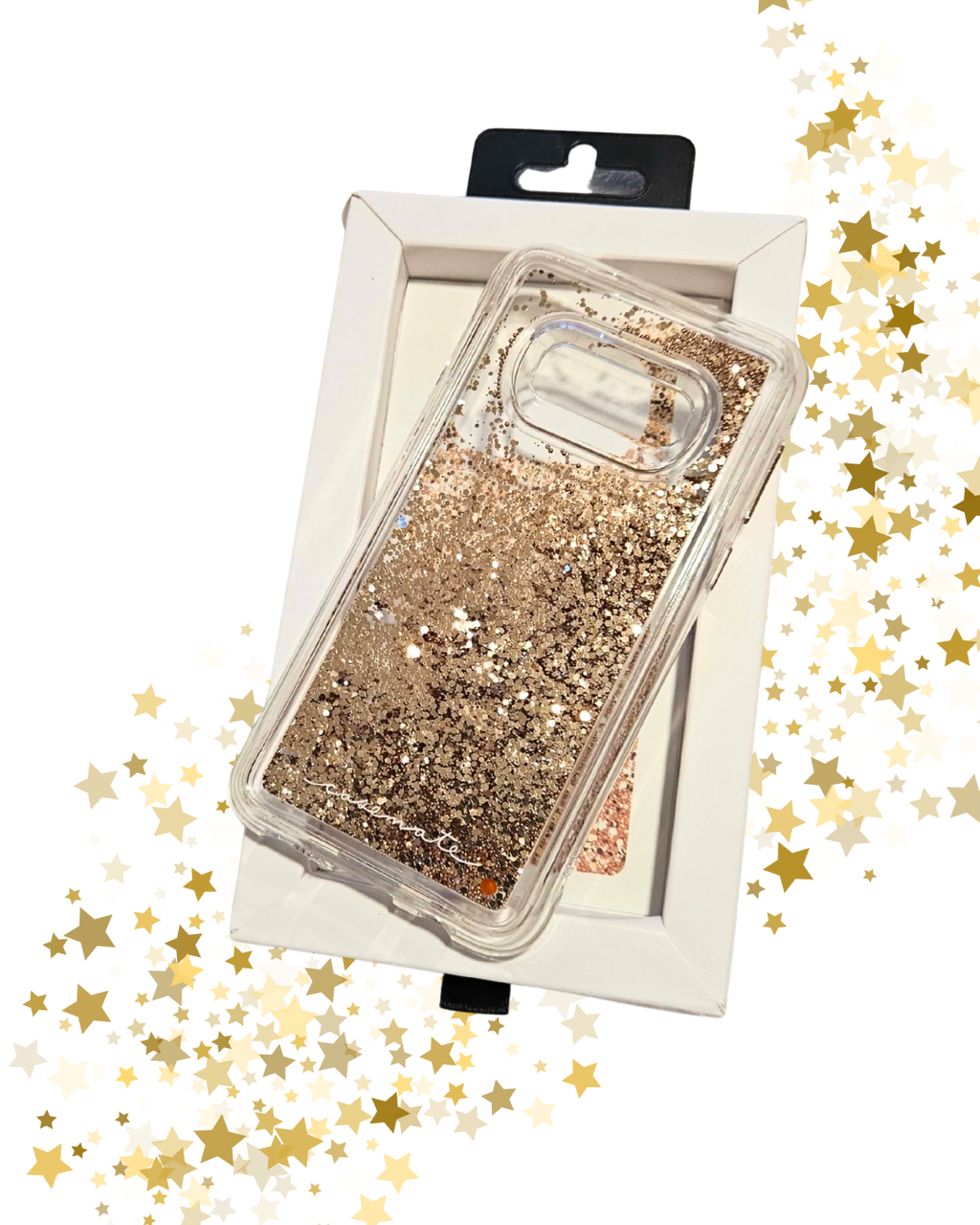 Casemate Waterfall Samsung Galaxy S10e Gold Glitter Phone Case | Liquid Glitter Design
