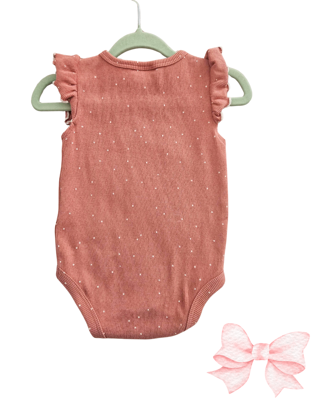 Disney Baby Ribbed Bodysuit Size 0 – Pink Polka Dot