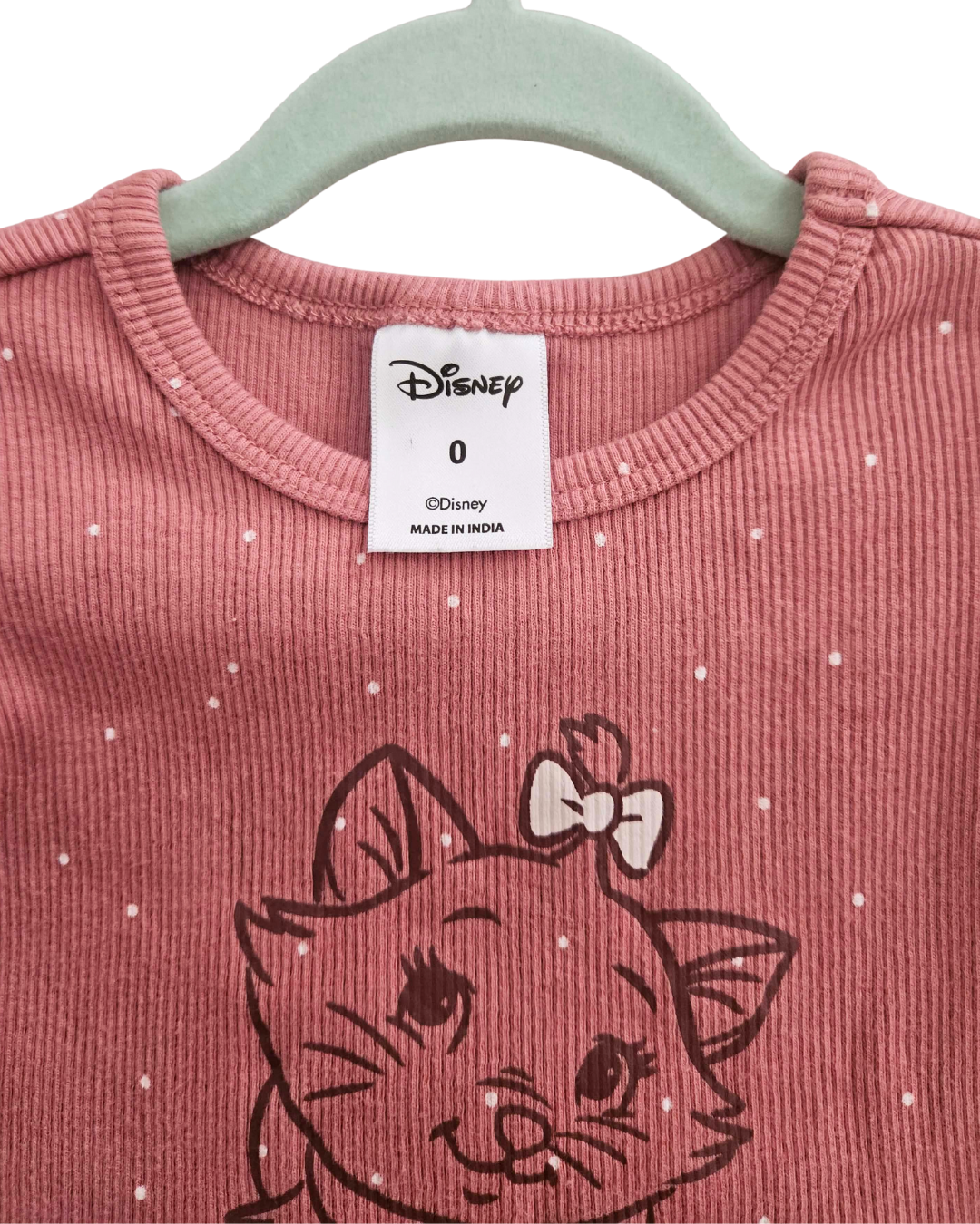 Disney Baby Ribbed Bodysuit Size 0 – Pink Polka Dot