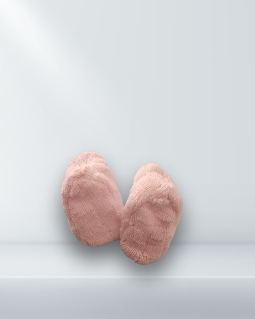 Baby Doll Knit Booties – Soft Pink