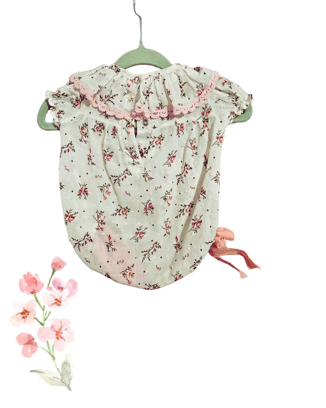Baby Doll Style Bodysuit – Floral | Vintage-Inspired | Soft & Sweet