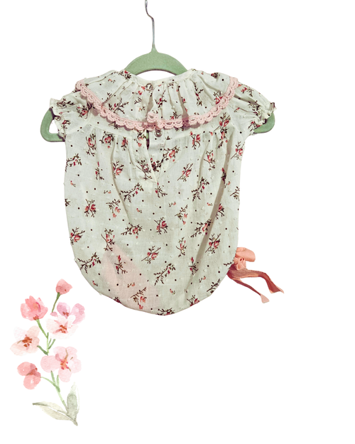 Baby Doll Style Bodysuit – Floral | Vintage-Inspired | Soft & Sweet