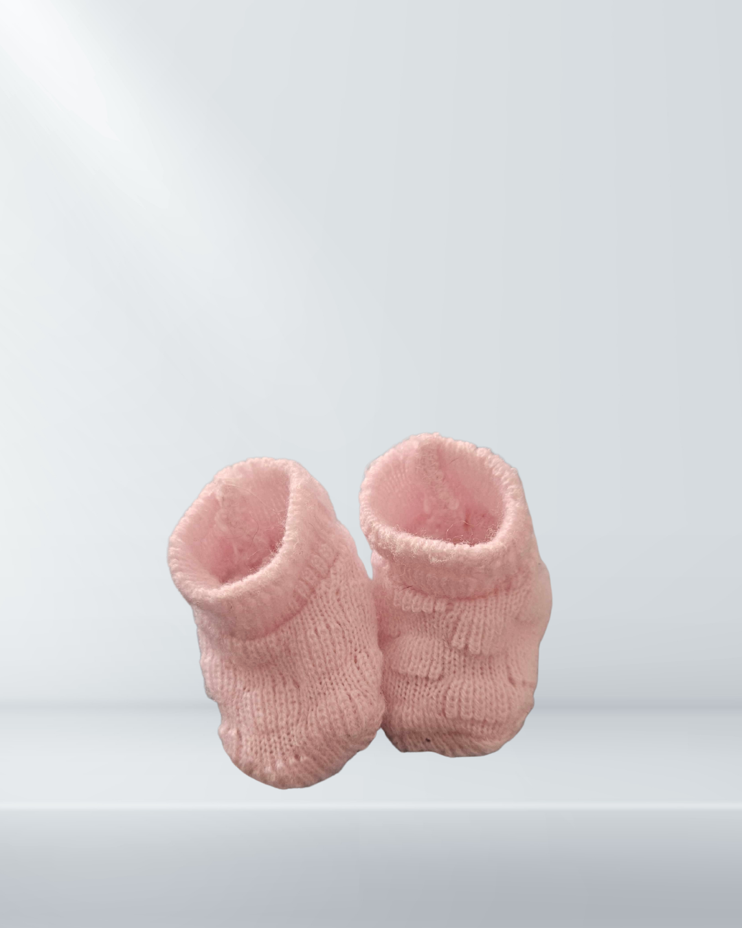 Baby Doll Knit Booties – Soft Pink