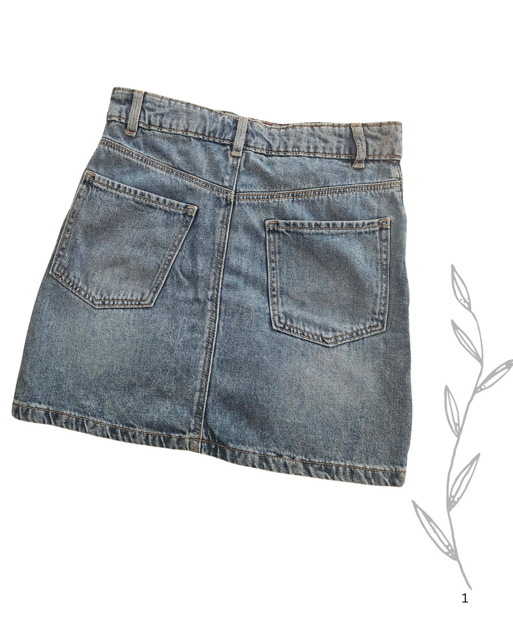 Girls Denim Skirt Size 10 | Classic Blue Jean Skirt | Everyday Casual Wear