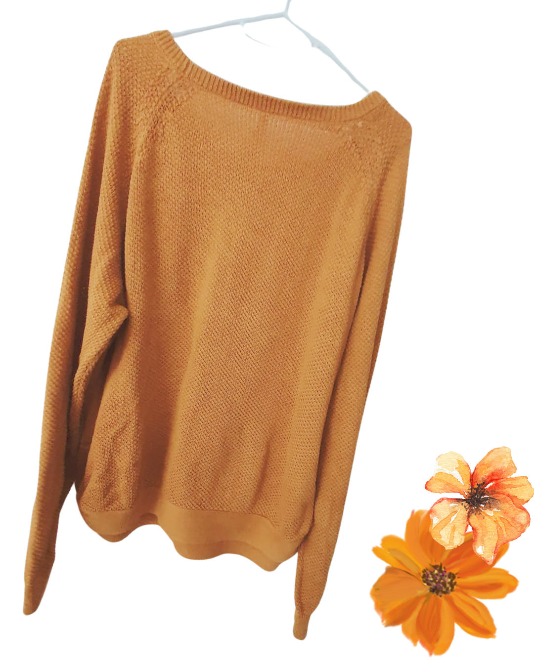 Women’s Mustard Knit Jumper – Size XL | Lightweight Textured Pullover