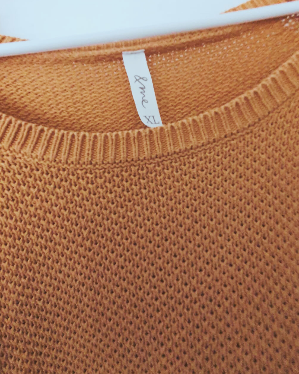 Women’s Mustard Knit Jumper – Size XL | Lightweight Textured Pullover