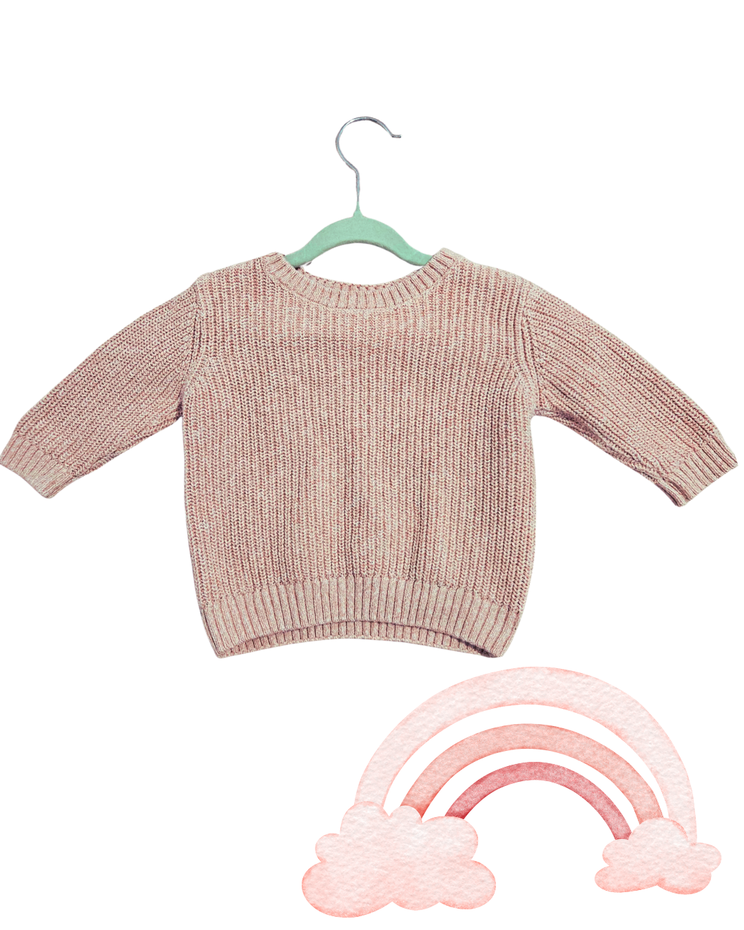 Pink Knit Baby Jumper – Size 000 | Soft & Cozy | Everyday Warmth