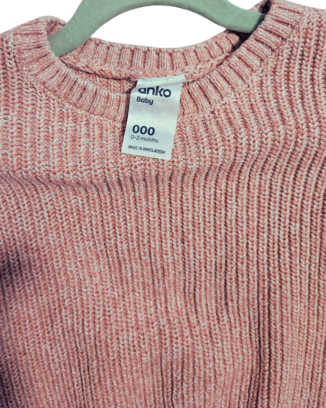 Pink Knit Baby Jumper – Size 000 | Soft & Cozy | Everyday Warmth