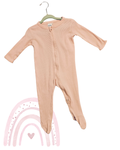 Pink Ribbed Zip Sleepsuit – Size 2 | Soft & Cozy | Everyday Comfort