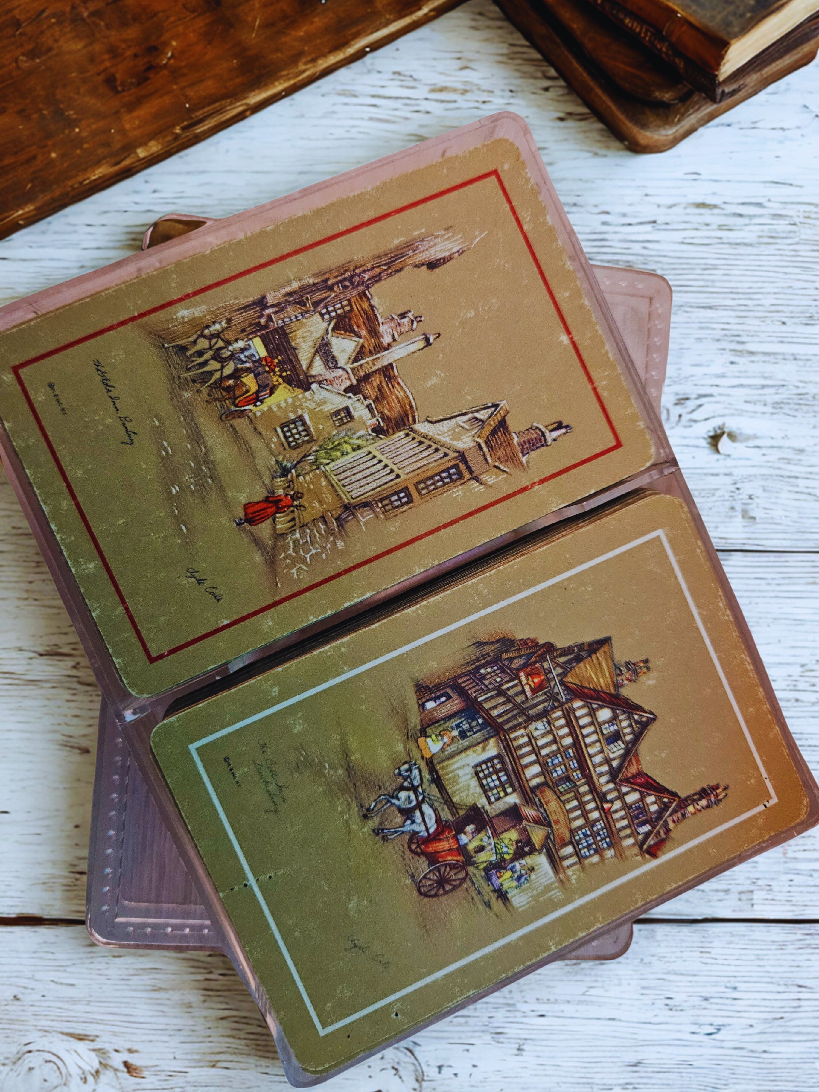 Vintage Illustrated Cards – Set of 2 (Clyde Cole Drawings)