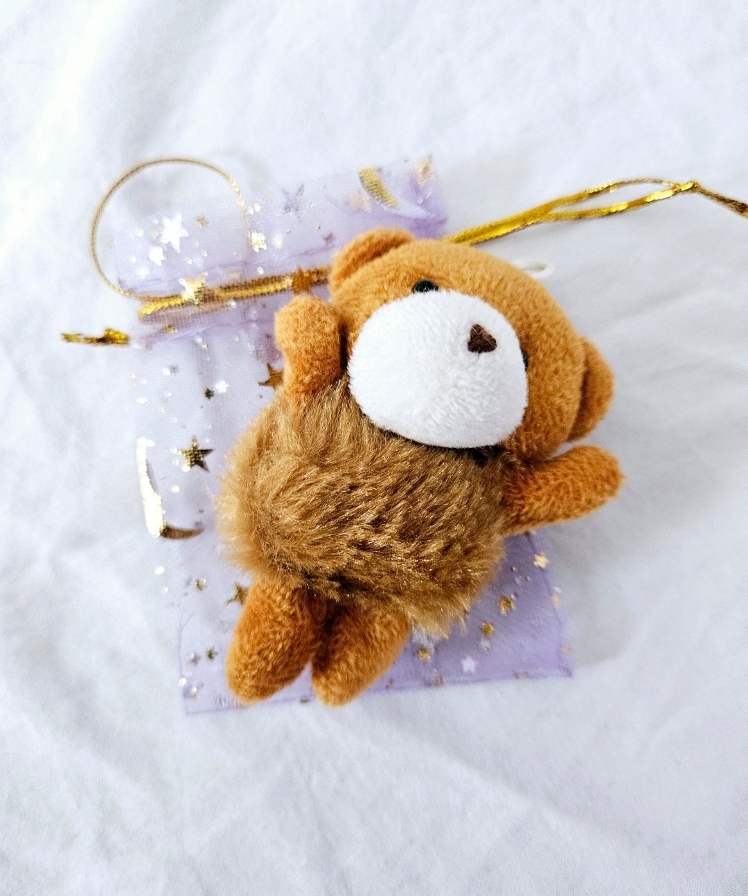 Mini Craft Bear Plush Ornament | Tiny Teddy Bear Decoration