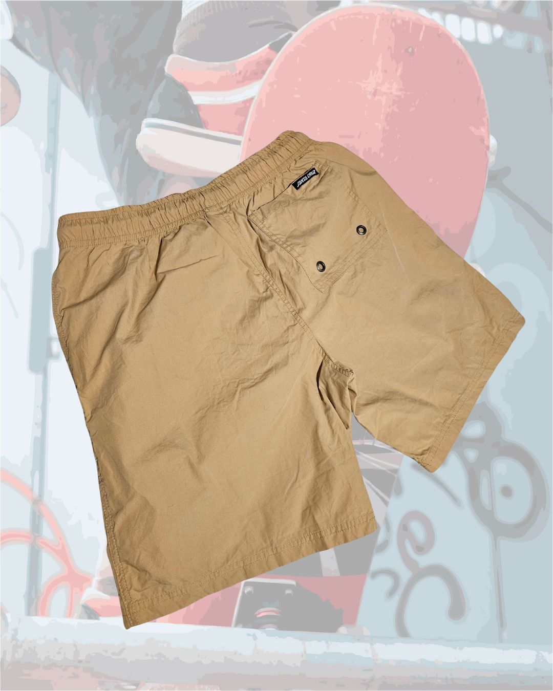 Santa Cruz Boys Boardshorts Size 30 – Beige Skate Shorts