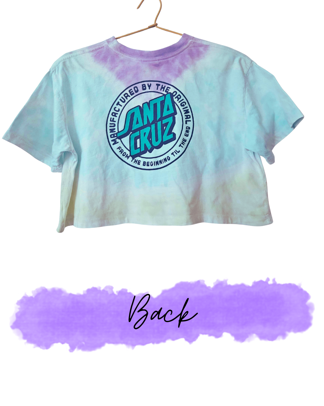 Santa Cruz Tie Dye Oversized Crop Tee – Girls Size 10 | Youth Skate Style