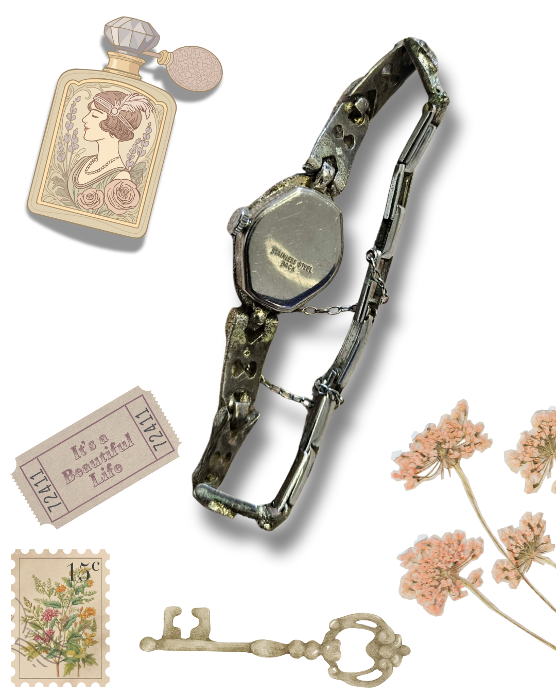 Vintage Hunter Marcasite Watch – Non-Working | Art Deco Style | For Jewellery or Repair